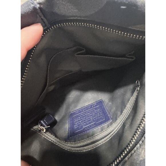 COACH crossbody bag authentic blue with silver - Picture 9 of 11